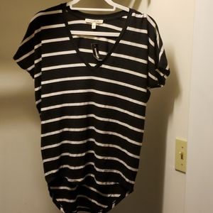 Express black and white striped tee shirt. NWT